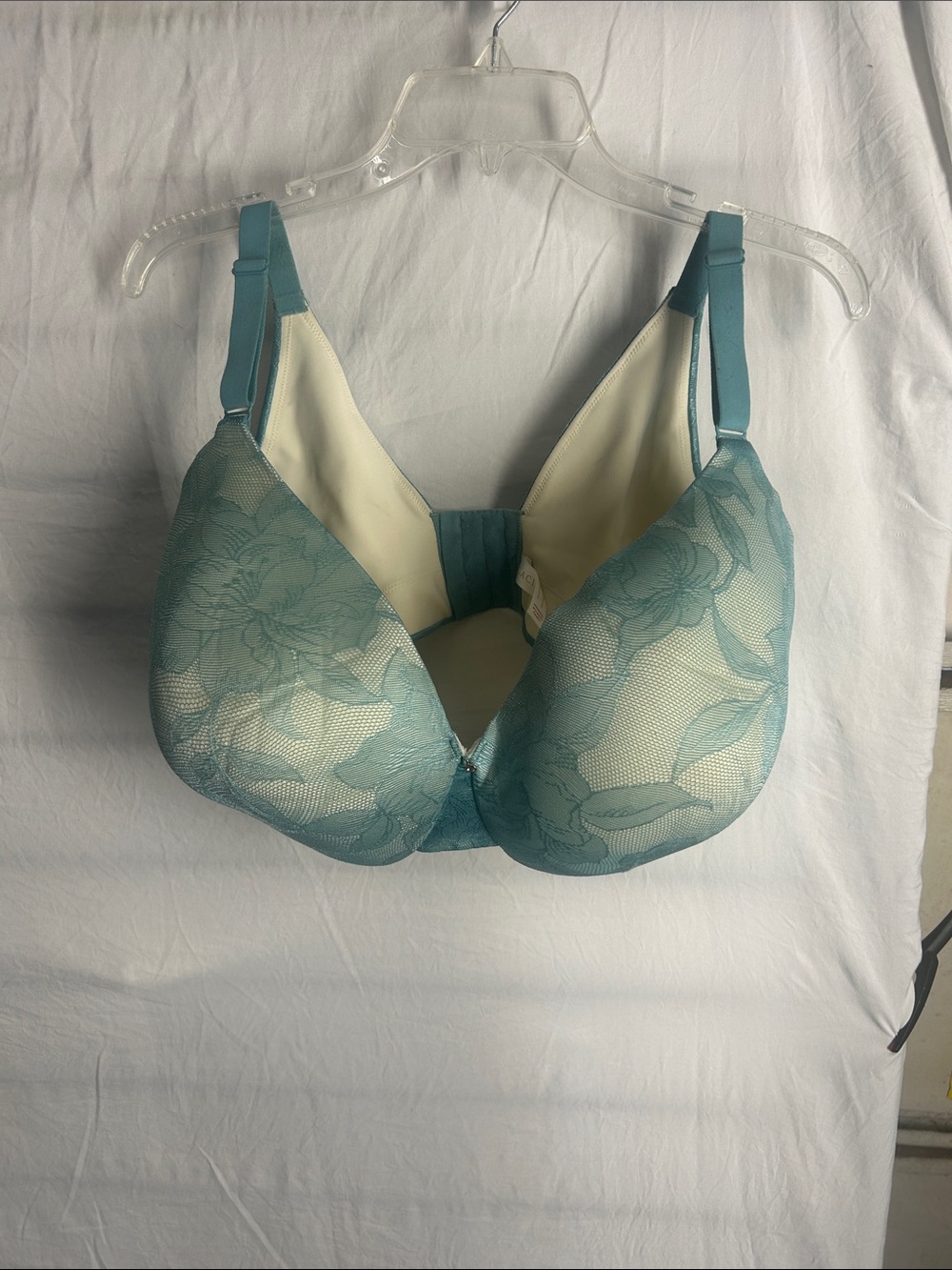 Cacique Teal Lace Full-Coverage Bra